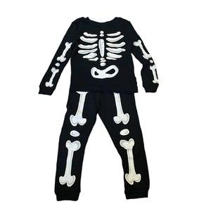 Komar Kids Toddler Skeleton Halloween Two piece set Long sleeve shirt and pants